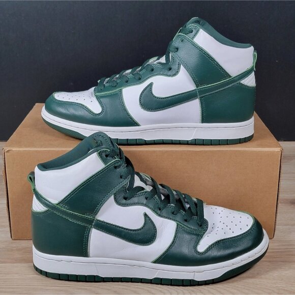 Nike Other - Nike Dunk High Shoes Mens Size 8.5 Spartan Green White Michigan State CZ8149-100